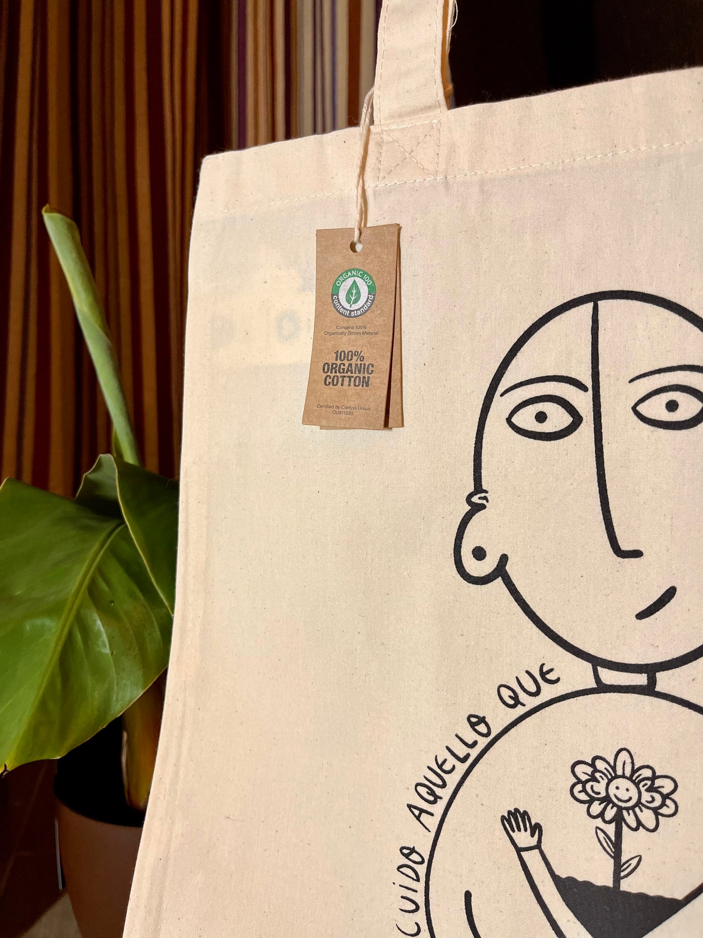 Bolsa de tela: “Cuido aquello que quiero ver crecer”