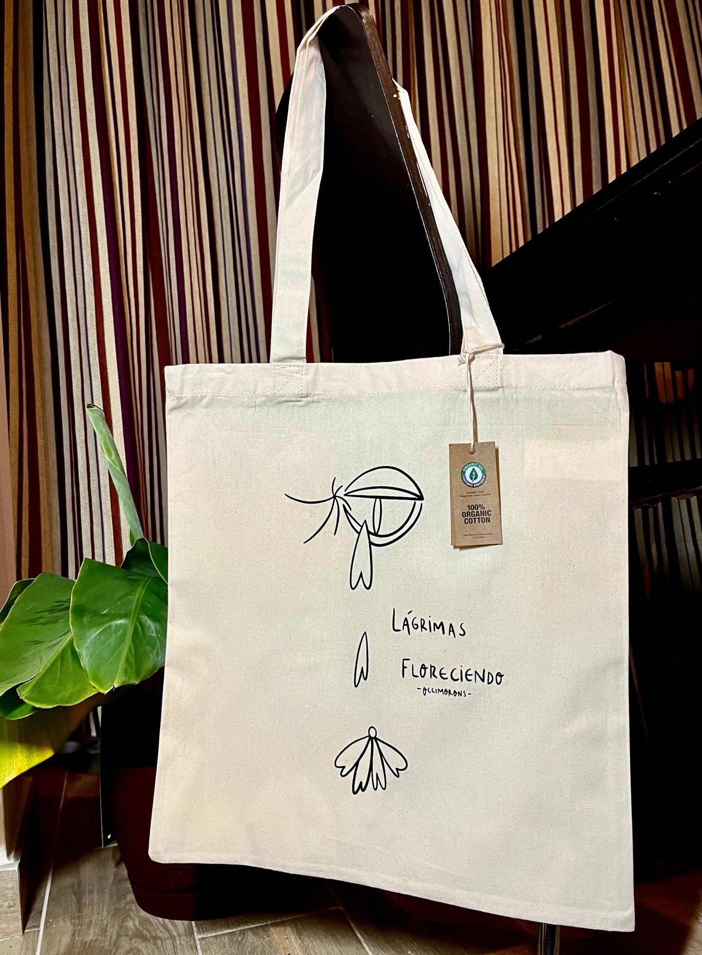 Bolsa de tela: “Lágrimas Floreciendo”