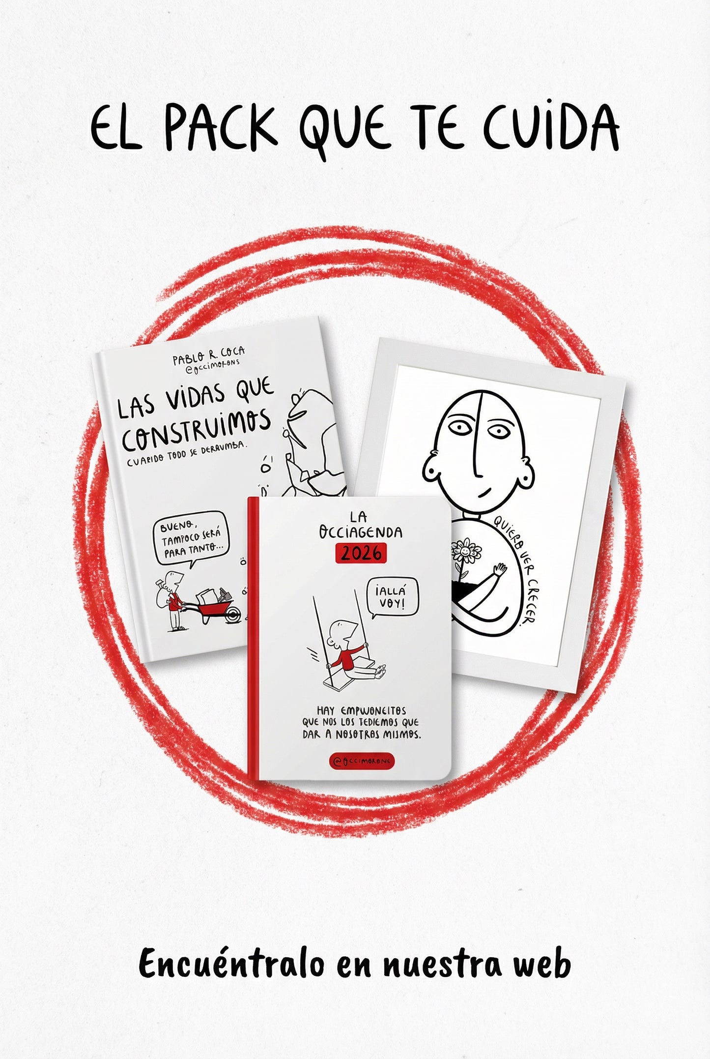 Pack "Las vidas que construimos" + occiagenda 2026 + lámina + 2 Láminas de regalo + occipegatinas