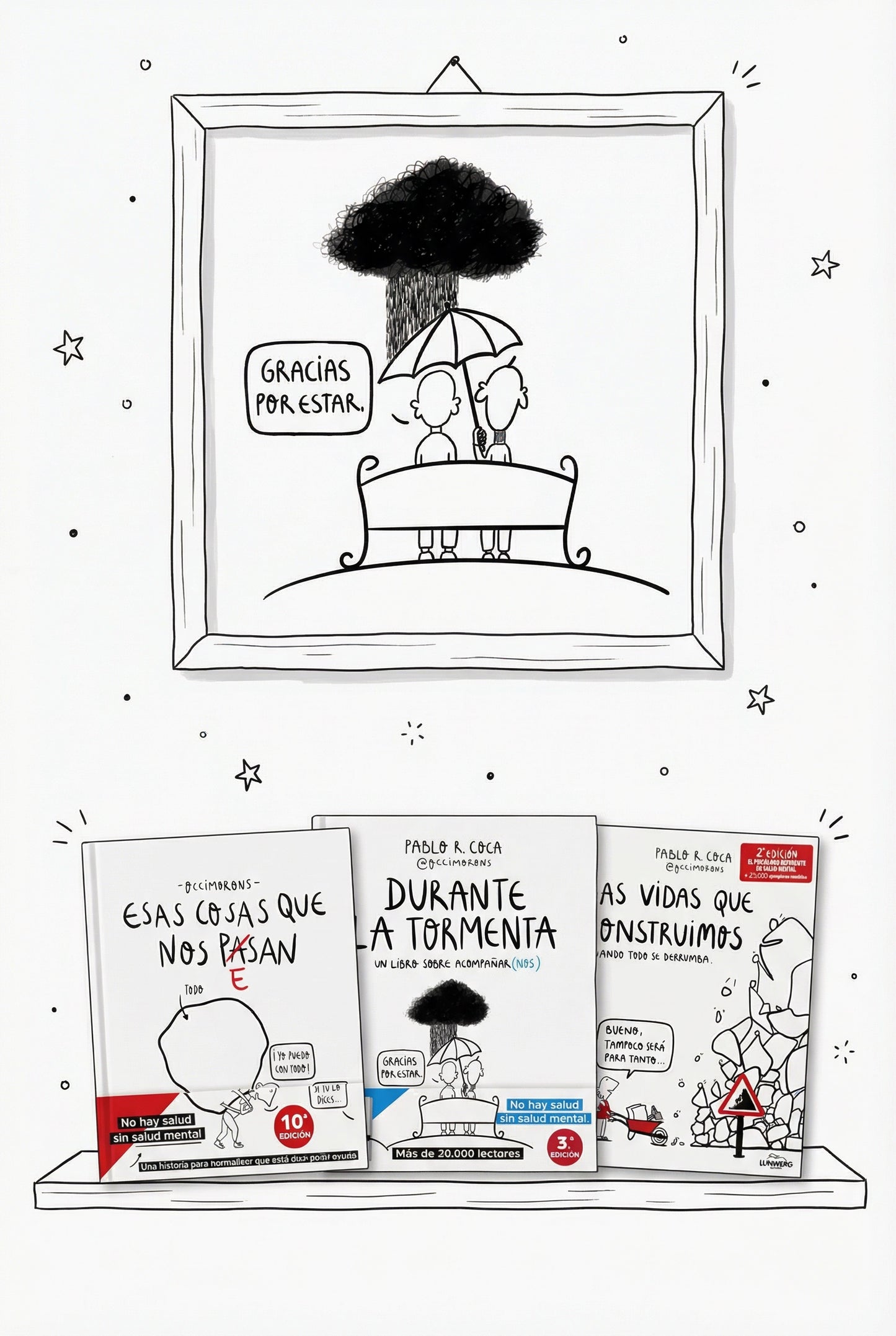 COLECCIÓN OCCIMORONS  (1º, 2º y 3º) + 2 Láminas a elegir + occipegatinas